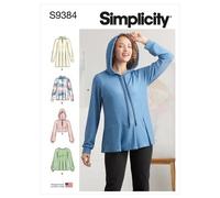 SIMPLICITY 9384 Misses Ladies Hooded Sweatshirt Sewing Pattern Size 6-14