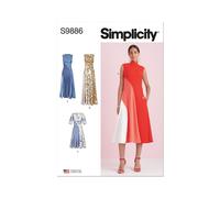 SIMPLICITY 9886 MISSES DRESSES Sewing Pattern Sizes 4-12 & 12-20 Skill: AVERAGE