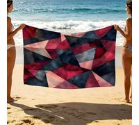 Simplicity Beach Towel 48 x 72 In Lightweight Travel Essentials Geometry Beach Towels Oversized 120 x 180 cm Unisex Soft Comfortable Quick Dry Sand Resistant for Swimming Camping Vacation SLJT-5276