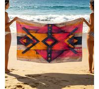 Simplicity Beach Towel 72 x 48 In Lightweight Travel Essentials Retro Beach Towels Oversized 180x120 cm Unisex Soft Comfortable Quick Dry Sand Resistant for Summer Swimming Camping Vacation SLJT-4952