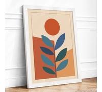 Simplicity Botanical Framed Wall Art Print A3 White