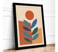 Simplicity Botanical Framed Wall Art Print A4 (29.7×21cm) Black, Wall Decor for Living Room, Bedroom, Office & Home, Ready to Hang, Art Gift