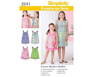 Simplicity Childrens Easy Learn to Sew Sewing Pattern 2241 Dresses