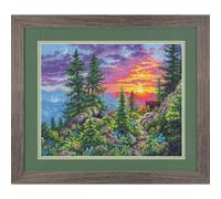 SIMPLICITY CREATIVE CORP Counted Cross Stitch Sunset MNT, Mixed (Orange, Red,Green, Yellow and More), One Size