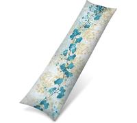 Simplicity Cushion Covers 60 x 180 cm Side Sleeper Pillow Cover Leaf Pattern Design Waterproof Velvet Pillow Cases Double-Sided Printing with Invisible Zipper for Bedroom Livingroom Gifts, Model1375