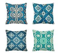 Simplicity Cushion Covers Set of 4 Soft Decorative Pillows Pattern Sofa Cushions Double-Sided Printing Garden Cushions With Invisible Zip for Sofa Couch Bedroom Home Car Decor 40x40cm -yxy250420