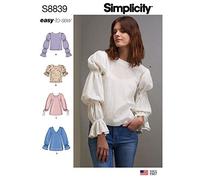 Simplicity Easy Women's Flared Sleeve Blouse Sewing Patterns, Paper, Sizes 6-14