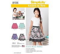Simplicity Girls Easy Sewing Pattern 8106 Learn to Sew Skirts