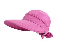 Simplicity Hats for Women UPF 50+ UV Sun Protective Convertible Beach Visor Hat, Rose, One Size