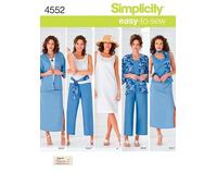 Simplicity Ladies Easy Sewing Pattern 4552 Dress, Top, Kimono Jacket, Pants, Skirt, Scarf & Sash