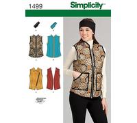 Simplicity Ladies Sewing Pattern 1499 Waistcoat Gilets & Headband
