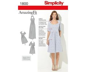 Simplicity Ladies Sewing Pattern 1800 Open Neckline Dresses