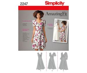 Simplicity Ladies Sewing Pattern 2247 V Neck Empire Seam Dresses (Simplicity-...