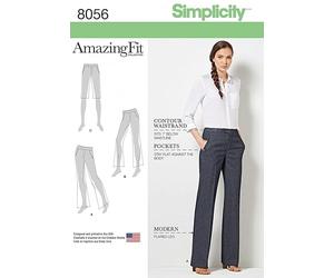 Simplicity Ladies Sewing Pattern 8056 Amazing Fit Shorts, Jeans & Trouser Pants