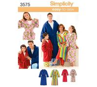 Simplicity Mens, Ladies, Teenagers & Childrens Easy Sewing Pattern 3575 Dressing Gowns