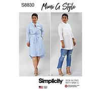 Simplicity Mimi G US8830H5 Shirt Dress, H5 (6-8-10-12-14)