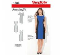 Simplicity Sewing Pattern 1586: Misses' and Plus Amazing Fit Dress, Size, Paper, White, AA (10-12-14-16-18)