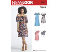 Simplicity New Look Pattern Women’s Dresses and Top Sewing Pattern, White