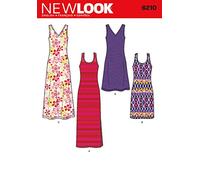 Simplicity New Look Sewing Pattern 6210: Misses' Knit Dress in Two Lengths, Size A (10-12-14-16-18-20-22), Chiffon, 38-50