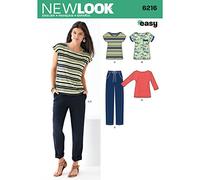Simplicity New Look Sewing Pattern 6216: Misses' Knit Tops and Pants, (8-10-12-14-16-18), Multicolor, Varied Sizes