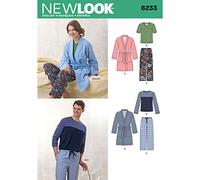 Simplicity New Look Sewing Pattern 6233: Unisex Pants, Robe and Knit Tops, (XS-S-M-L-XL), White, one Size