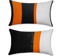 Simplicity Outdoor Cushions Covers 50x90cm Garden Cushions Waterproof Modern Sofa Cushion for Outdoor Furniture Velvet Cushion Cover Set of 2 Decorative Pillows, Oblong Throw Pillow Covers u-15180