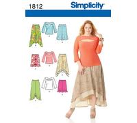 Simplicity Pattern 1812.AA Misses and Plus Size Skirts and Knit Top Size, 10-12-14-16-18