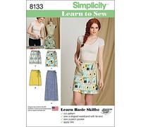 Simplicity Pattern 8133 Misses' Learn to Sew Wrap Skirts Sewing Patterns, White,22.00 x 15.00 x 1.00 cm
