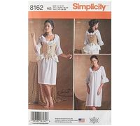 Simplicity Pattern 8162 Misses' 18th Century Undergarments, Paper, White, Carpet Uni Terracotta Size: 160x230cm