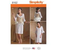 Simplicity Pattern 8162 Misses' 18th Century Undergarments, Paper, White, Carpet Uni Violet Size: Ø120cm Round