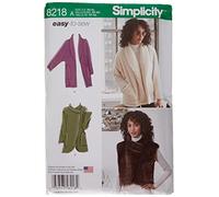Simplicity Pattern 8218 Misses' Easy-to-Sew Jackets and Vest, Paper, White, 22 x 15 x 1 cm