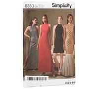 Simplicity Pattern 8330 D5 (4-6-8-10-12) Misses' Dress with Skirt and Back Variations, Paper, White, 22 x 15 x 1 cm
