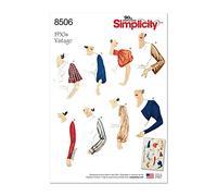 Simplicity Pattern 8506 A (10-12-14-16-18-20-22) Misses' Vintage Set of Sleeves, Paper, Multicoloured