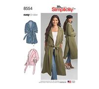 Simplicity 8554Simplicity Pattern 8554 Petite Women’s Coats and Jackets, Paper, White, R5 (14-16-18-20-22)