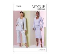 Vogue V2017Y5 Misses' Jacket in Two Lengths, Skirt and Pants Y5 (18-20-22-24-26)