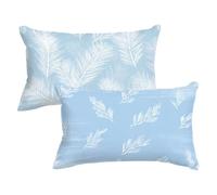 Simplicity Pillow Cases 2 Pack, Cushion Covers 40x70cm Large, Rectangle Throw Pillow Covers Leaf Pattern Double Sided, Soft Sofa Cushions with Lnvisible Zipper for Autumn Farmhouse Home Decor,Model932