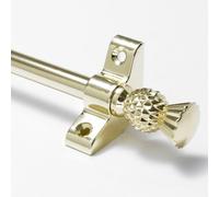 Simplicity Quality Stair Rods 3/8" x 28.5" Brass Flat bar Thistle Finial