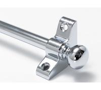 Simplicity Quality Stair Rods 3/8" x 28.5" Chrome Flat bar Round Finial