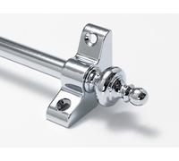 Simplicity Quality Stair Rods 3/8" x 28.5" Chrome Flat bar Urn Finial