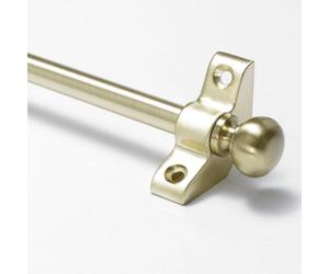 Simplicity Quality Stair Rods 3/8" x 28.5" Satin Brass Flat bar Round Finial