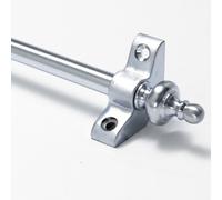 Simplicity Quality Stair Rods 3/8" x 28.5" Satin Chrome Flat bar Urn Finial