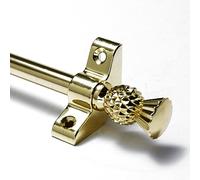 Simplicity Quality Stair Rods 3/8" x 36" Brass Flat bar Thistle Finial