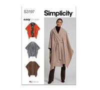 Simplicity S3197 Women's Cape Sewing Pattern, Sizes S-L