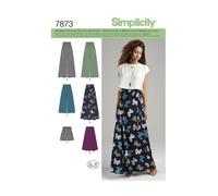 Simplicity Sewing Pattern 1069: Misses' Wide Leg Pants or Shorts & Skirts in 2 Lengths, Size: D5 (4-6-8-10-12), Paper, White