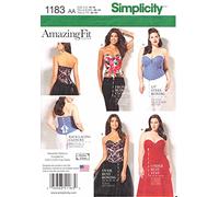 Simplicity Sewing Pattern 1183: Misses' and Plus Corsets, Size (20W-22W-24W-26W-28W), Paper, White, BB (20W-28W)
