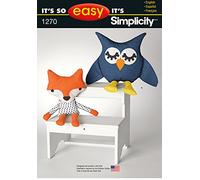 Simplicity Sewing Pattern 1270: It's So Easy Stuffed Owl and Fox, Size OS
