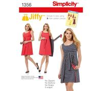 Simplicity Sewing Pattern 1356: Misses' Jiffy Reversible Wrap Dress, Size, Paper, White, R5 (14-16-18-20-22)