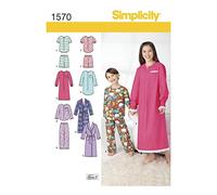 Simplicity Sewing Pattern 1570: Child's, Girls', and Boys' Loungewear, Size, Paper, White, HH (3-4-5-6)