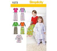 Simplicity Sewing Pattern 1573: Toddlers' and Child's Loungewear, Size, Paper, White, BB (4-5-6-7-8)