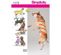 Simplicity sewing pattern 1578: Large Dog Clothes, Paper, White, OS (ONE SIZE)